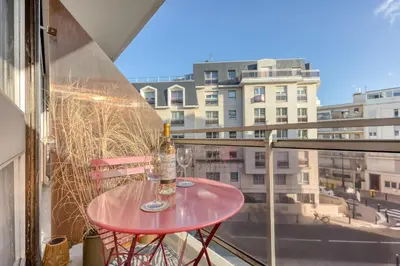 Balcon ou terrasse dans l'établissement Studio Pro avec Balcon - WiFi Fibre - Mobilité