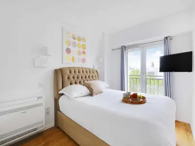 Un ou plusieurs lits dans un hébergement de l'établissement Exceptional triplex with terrace - Montmartre