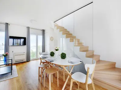 Coin salon dans l'établissement Exceptional triplex with terrace - Montmartre