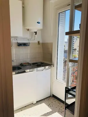 Cuisine ou kitchenette dans l'établissement Appartement Paris 15 Lourmel