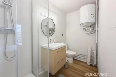 Salle de bains dans l'établissement Charming 16m Studio in Paris 20 with shared terrace