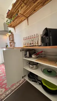 Cuisine ou kitchenette dans l'établissement 3-pièces rénové, 6 pers, Paris proche