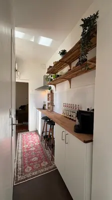 Cuisine ou kitchenette dans l'établissement 3-pièces rénové, 6 pers, Paris proche