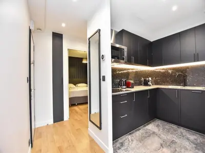 Cuisine ou kitchenette dans l'établissement Authentic apartment - 2BR 6P - near Opéra Garnier