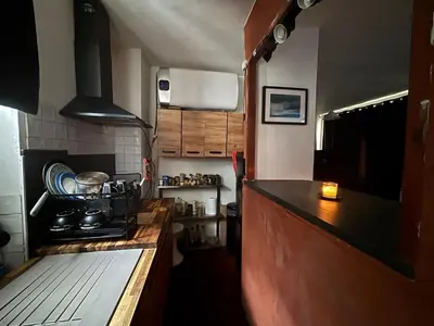 Cuisine ou kitchenette dans l'établissement Grand Studio Paris Bastille