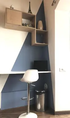 Cuisine ou kitchenette dans l'établissement Loft 5 places with view on Eiffel Tower