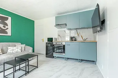 Cuisine ou kitchenette dans l'établissement Appartement agréable Montmartre - Sacré-Cœur