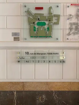 Plan de l'établissement Champs-Élysées Montaigne luxe
