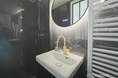 Salle de bains dans l'établissement Beautiful 17m Studio in Paris 6
