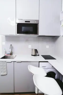 Cuisine ou kitchenette dans l'établissement Charming Parisian studio at Rue Coysevox
