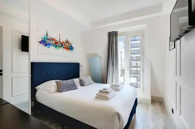 Un ou plusieurs lits dans un hébergement de l'établissement Amazing 2BD 6P apt with A C - Bastille