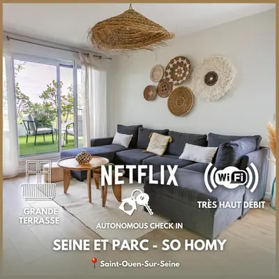 Coin salon dans l'établissement Seine et Parc by So Homy - 3 Bed Room - 6 People