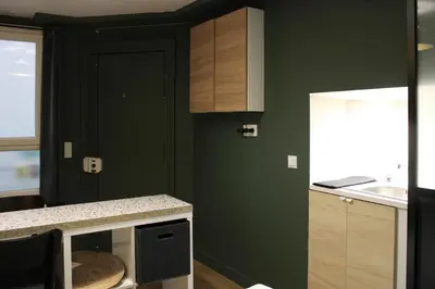 Cuisine ou kitchenette dans l'établissement Studio 2 steps from the Musée Grévin