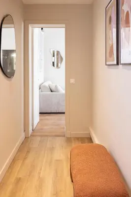 Un ou plusieurs lits dans un hébergement de l'établissement Cosy et climatisé - Aux portes de Paris