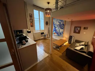 Coin salon dans l'établissement Cosy Canal St Martin