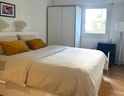 Un ou plusieurs lits dans un hébergement de l'établissement Appartement Beaugrenelle Ginoux Paris