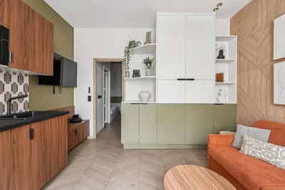 Cuisine ou kitchenette dans l'établissement Comfortable 1-bedroom 4P apartment - Voltaire