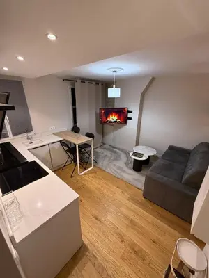 Coin salon dans l'établissement Appartement Montparnasse chic&moderne