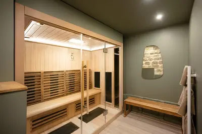Salle de bains dans l'établissement Loft design with sauna and home cinema