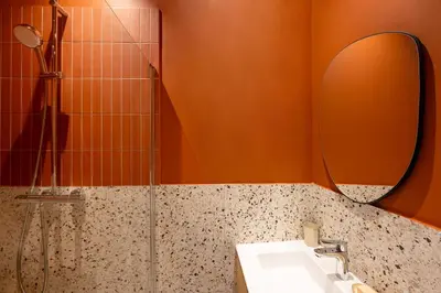Salle de bains dans l'établissement Loft design and cosy, Montparnasse