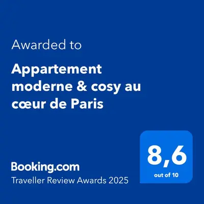 Certificat, récompense, panneau ou autre document affiché dans l'établissement Appartement moderne & cosy au cœur de Paris