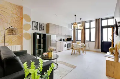 Cuisine ou kitchenette dans l'établissement Modern flat - 1 bedroom 4 people - Montmartre