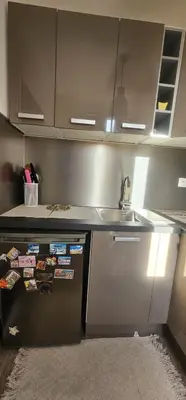 Cuisine ou kitchenette dans l'établissement Le calme ensoleillé