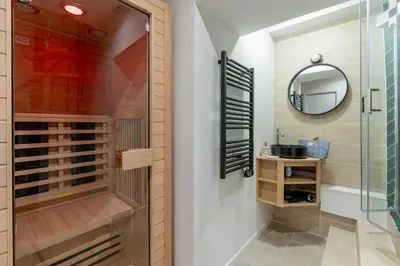 Plan de l'établissement Quiet and confortable flat with Sauna and Gym