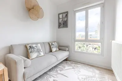 Coin salon dans l'établissement Mykeypers- Design & Cosy Apartment 2P - Malakoff 25
