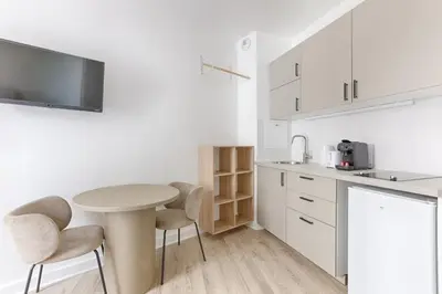 Cuisine ou kitchenette dans l'établissement Mykeypers- Luxury Studio 2P - Malakoff 14