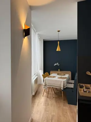 Un ou plusieurs lits dans un hébergement de l'établissement New apartment