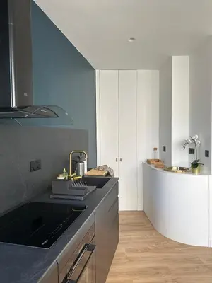 Cuisine ou kitchenette dans l'établissement New apartment