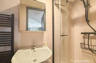 Salle de bains dans l'établissement Charming 22m Studio in Paris 11