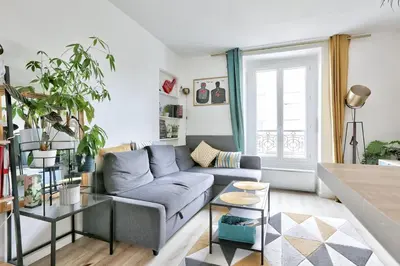 Coin salon dans l'établissement Cosy et confortable appartement 4 personnes
