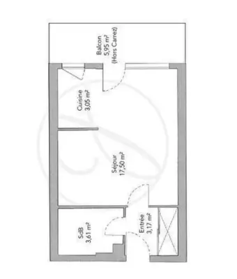 Plan de l'établissement Paris 16 studio near Eiffel Tower