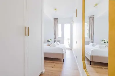 Un ou plusieurs lits dans un hébergement de l'établissement Charming apartment 2 BDR-3P - Gare Montparnasse-