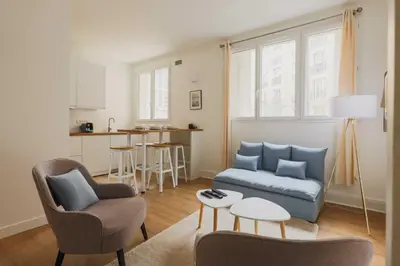Coin salon dans l'établissement Superb flat - 1BR-2P- Porte de Versailles
