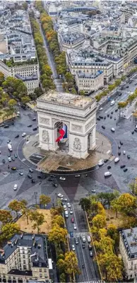 Vue panoramique sur l'établissement Avenue Foch Arc de Triomphe Champs-Élysées