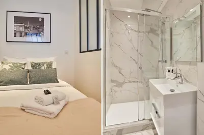 Salle de bains dans l'établissement Charming Apartment-Bastille-Le Marais