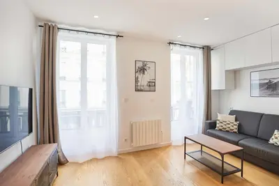 Coin salon dans l'établissement Charming Apartment-Bastille-Le Marais