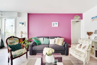 Coin salon dans l'établissement Modern apartment -1BR-2P- Boulogne-Billancourt