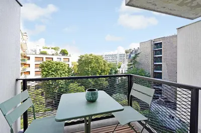 Balcon ou terrasse dans l'établissement Studio 2P near Trocadero - Eiffel Tower