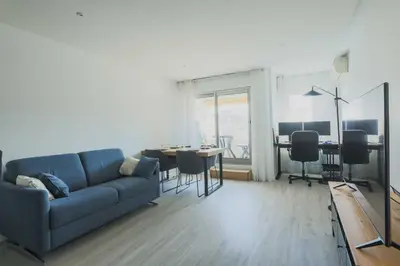 Coin salon dans l'établissement Charming apartment - 1BR- 4P- Passy