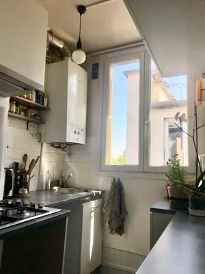 Cuisine ou kitchenette dans l'établissement Parisian pied-à-terre