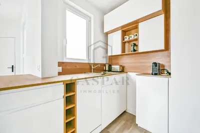 Cuisine ou kitchenette dans l'établissement Gaspar- Passages- Comfort & proximity to Paris