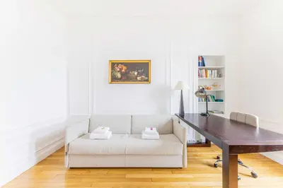 Coin salon dans l'établissement Exceptional apartment - 3BR-7P- Auteuil