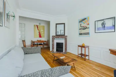 Coin salon dans l'établissement Cosy Apartment - 1BR-2P- Le Marais