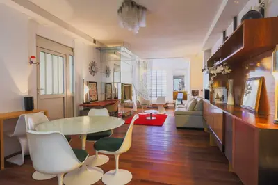 Coin salon dans l'établissement Charming flat - 1BR-4P- Bastille