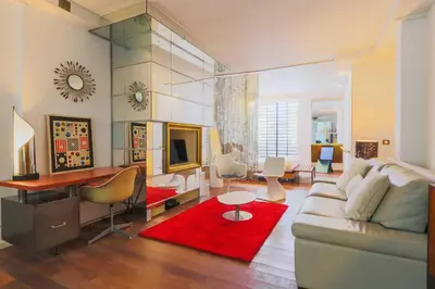 Coin salon dans l'établissement Charming flat - 1BR-4P- Bastille