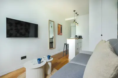 Télévision ou salle de divertissement dans l'établissement Charming studio - 2P- Trocadero